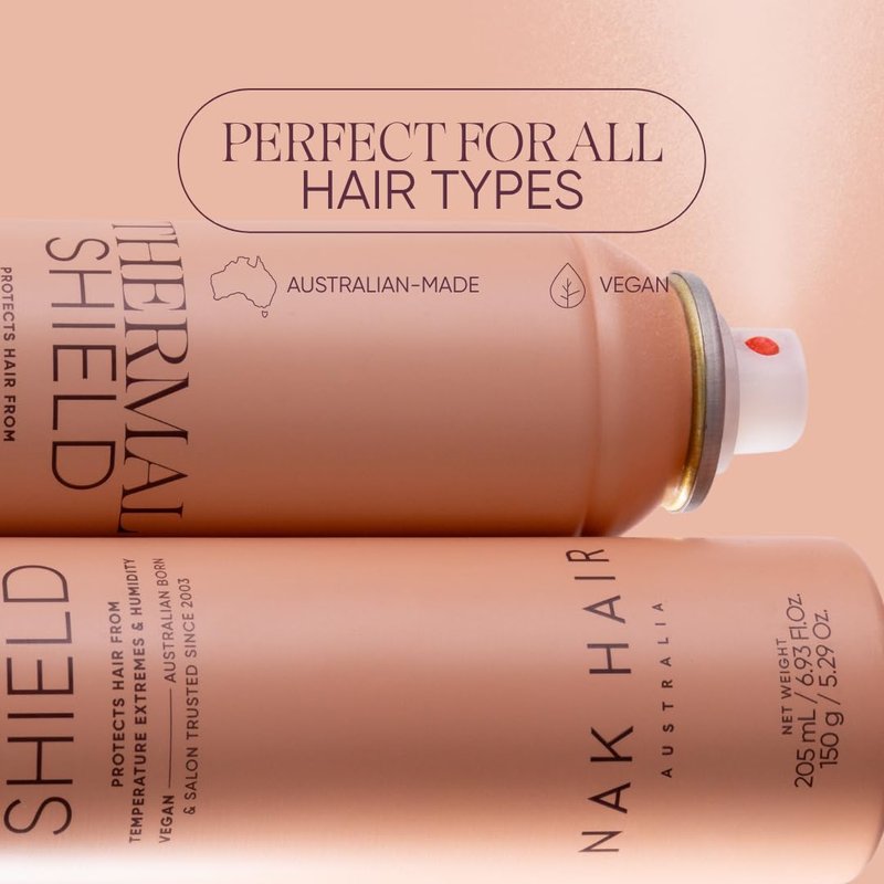 NAK Signature Thermal Shield, Heat Protectant Spray 150g - Frizz Control & Heat Protection for All Hair Types with Vitamin B5