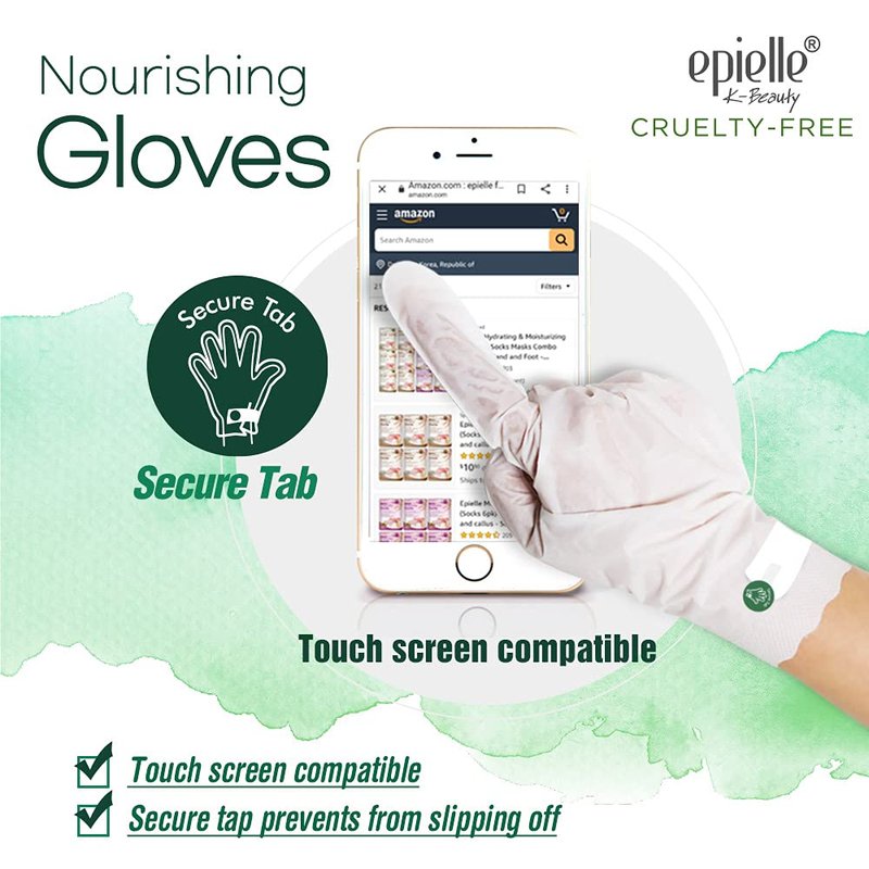 Epielle Hand Mask Set - Deep Moisturizing Gloves with Shea Butter for Dry Skin | 5 Pairs Spa Gift