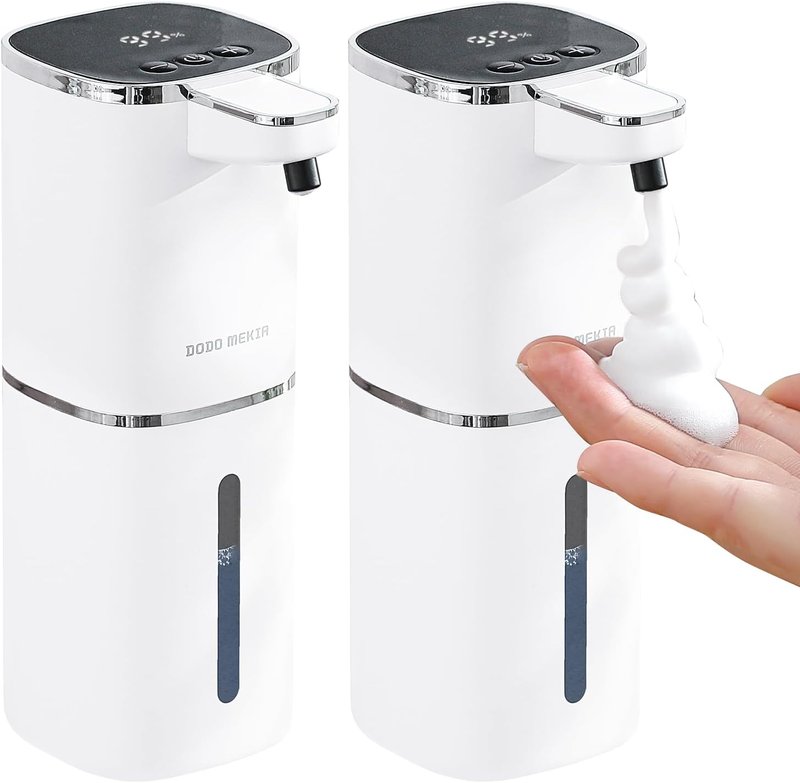 Skiennix Automatic Foaming Soap Dispenser - 400ml USB Rechargeable, Touchless & Waterproof for Kitchen/Bathroom