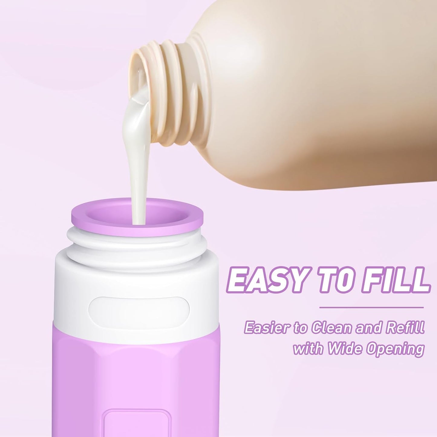 Travel Toiletries Bottles - TSA Approved 3oz Leak Proof Silicone Containers | BPA Free Essentials Kit in Purple