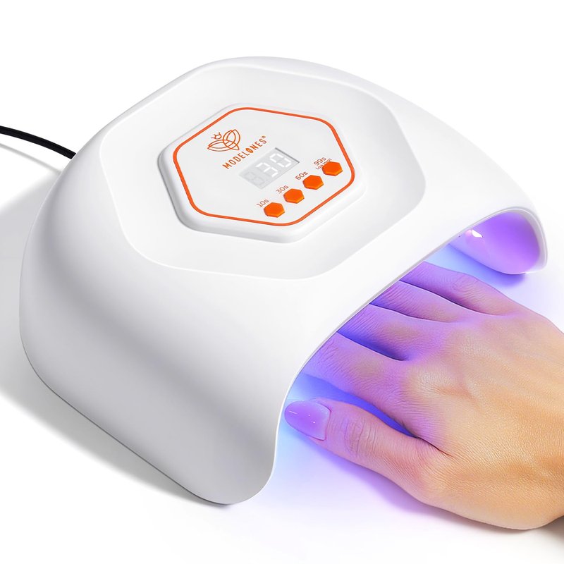 Modelones UV LED Nail Lamp, Light for Gel Nails Nail Dryer Gel Polish Fast Curing with 4 Timer Smart Sensor Nail Art Tools Manicure Kit Starter Friendly Gifts for Women Girls