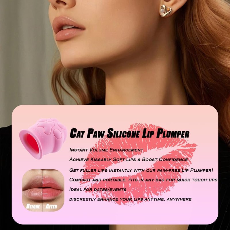 Silicone Lip Plumper - Instant Lip Enhancer Tool for Natural Volume | Reusable, Pain-Free Suction for Date Nights & Parties