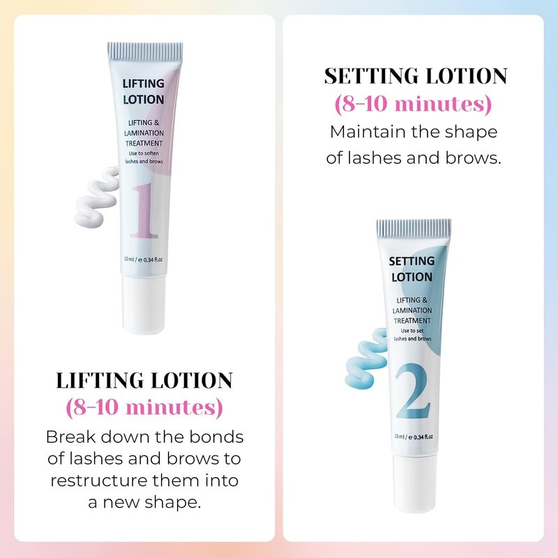 Skiennix Lash Lifting Solution - DIY Home Lash Lift Lotion in Precision Slim-Tip Tube for Waste-Free Application