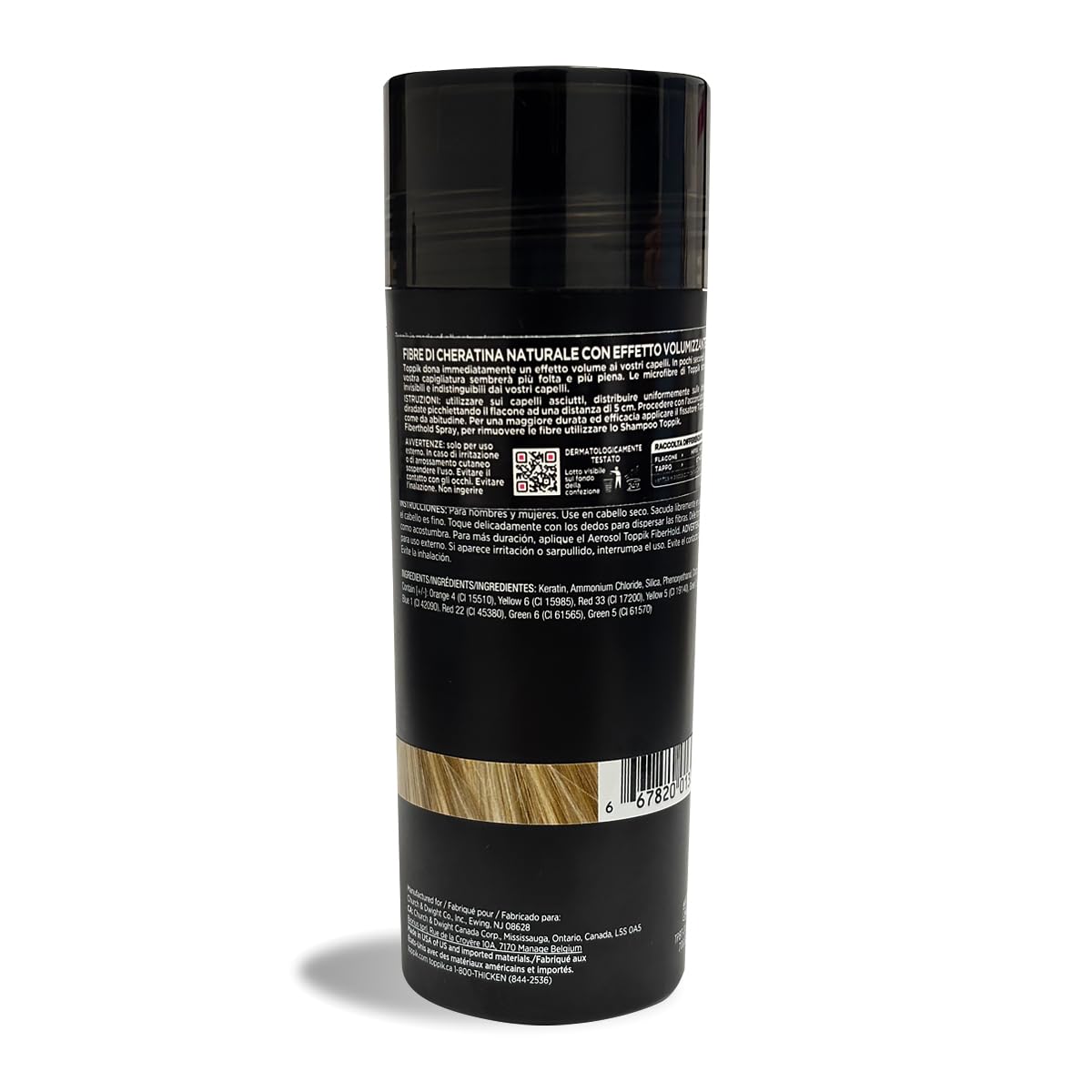 Toppik Hair Building Fibers, Medium Blonde, 1.94 Ounce Fill In Fine or Thinning Hair, Instantly Thicker, Fuller Looking, 9 Shades for Men & Women, Keratin Protein Formula