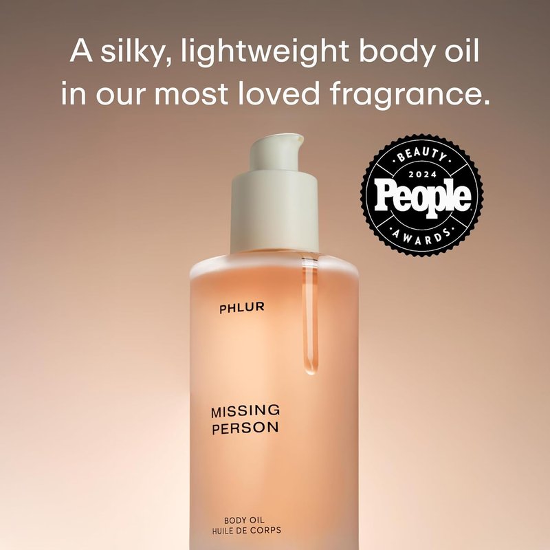 PHLUR Missing Person Eau de Parfum & Body Oil Set - Bergamot, Musk, Orange, Sandalwood | 50mL & 4 Fl Oz