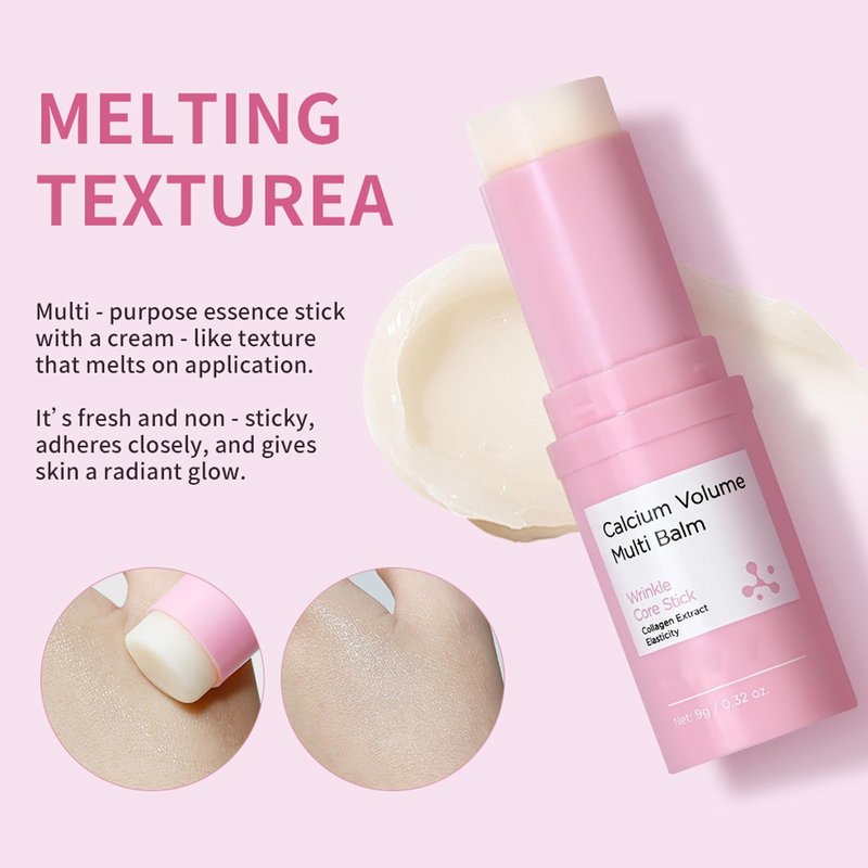 DENESTUP 2 Pcs Hydrating Multi Eye Balm Stick, Wrinkle Repair Bounce Moisturizing Multi Balm Stick All-in-One Collagen Stick Hydrating Lip Balm Eye Cream Face Neck Moisture Balm Skin Care