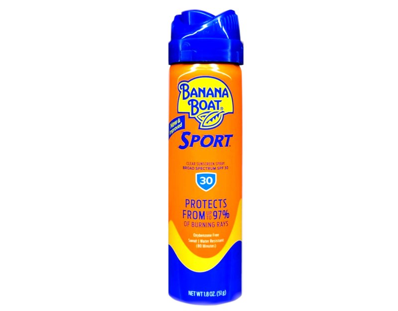 Banana Boat Sun Screen Sport Spray SPF 30 UltraMist Coolzone 1.8 oz (Travel Size), 2 units