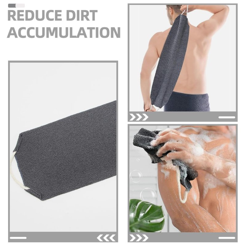 Frosted Bath Towel Portable Exfoliating Back Scrubber Shower Cloth for Deep Skin Cleansing and Smooth Skin 17.71X7.87In