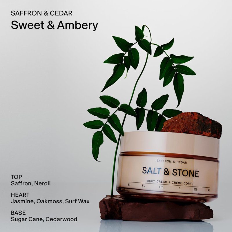 Salt & Stone Body Cream - Deep Hydration with Seaweed Extracts & Squalane | For All Skin Types | 6.7 fl oz