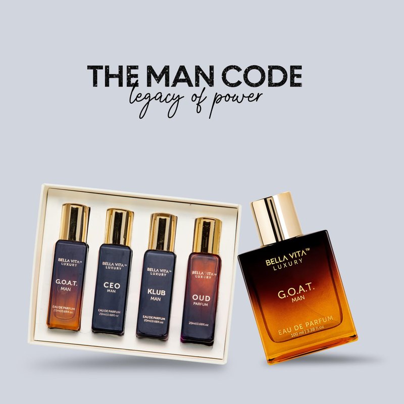 **Luxury Men's Gift Set - G.O.A.T. Man Perfume with Bergamot, Lavender & Patchouli | Long-Lasting Cologne**