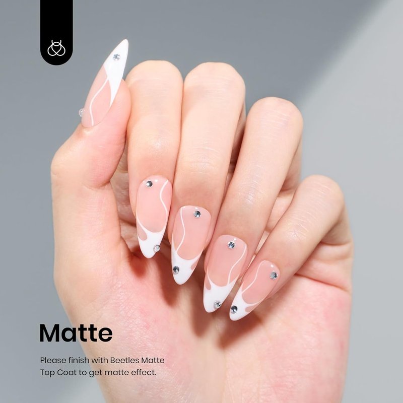 Beetles White Gel Nail Polish - 15ml Soak Off UV Gel for DIY French Manicure | Summer Colors