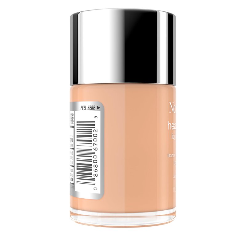 Neutrogena Healthy Skin Liquid Foundation Makeup with Broad Spectrum SPF 20 Sunscreen, Lightweight, Medium Coverage Makeup with Sunscreen and Pro-Vitamin B5, Natural Ivory 20, 1 fl. oz
