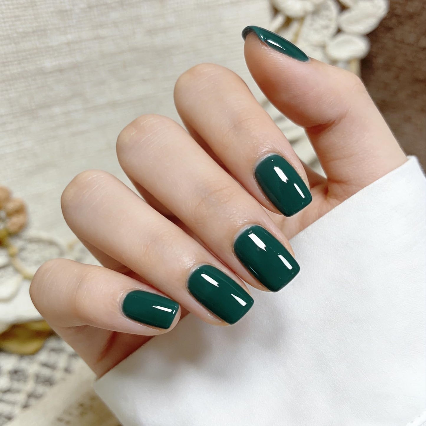 Vishine Gel Nail Polish Kit - 4 Colors Including Glitter Green Sparkle | 15ml for DIY Nail Art