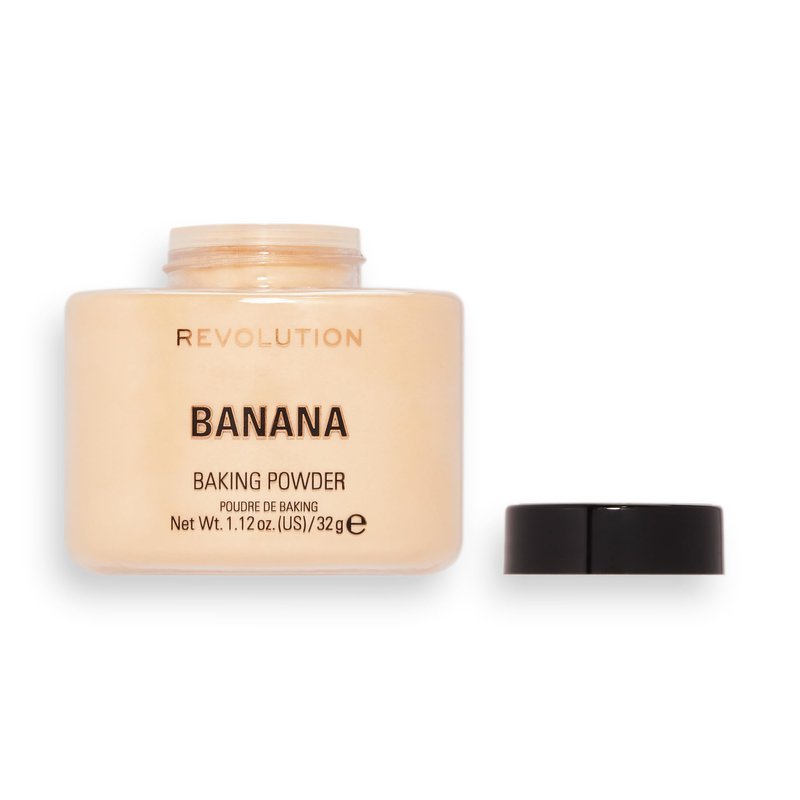 Revolution, Loose Baking Powder, Makeup Setting Powder, Long-Lasting Coverage, Mattifies & Reduces Shine, Banana, 1.12 oz
