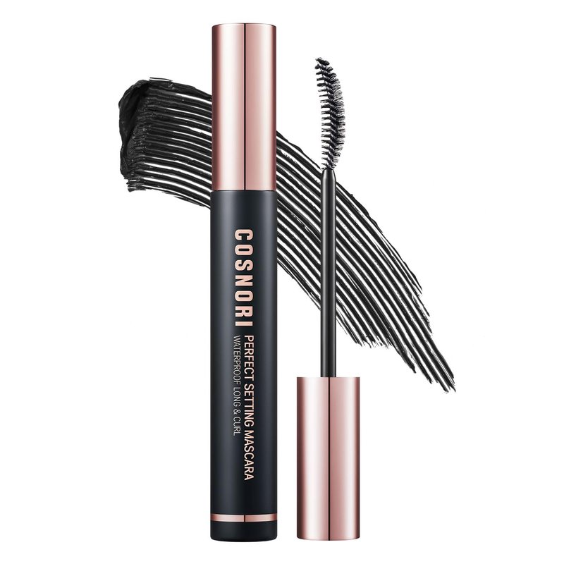 COSNORI Perfect Setting Waterproof Mascara Long & Curl – Natural Defined Lashes with Long-Lasting Curl Hold, Smudge-Proof & Clump-Free K-Beauty Mascara, 0.24 fl. oz.