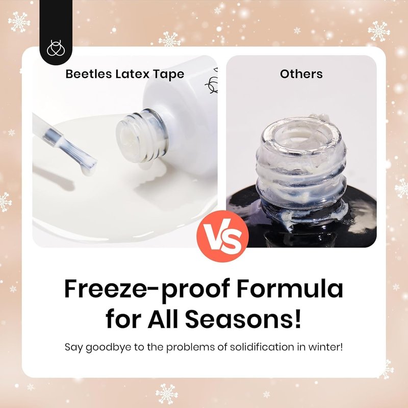 Beetles Gel Polish Liquid Latex for Nails: 15ML Simple Peel off Cuticle Guard for Nail Polish Nail Art Liquid Latex Barrier Protector Manicure Cuticle Protectors with Stick Gifts for Women