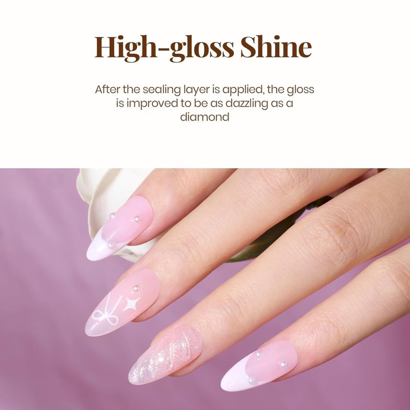Beetles Gel Polish | No Wipe Clear Top Coat - Long-Lasting Shine Finish, 15ml Soak Off Gel for Summer Nails