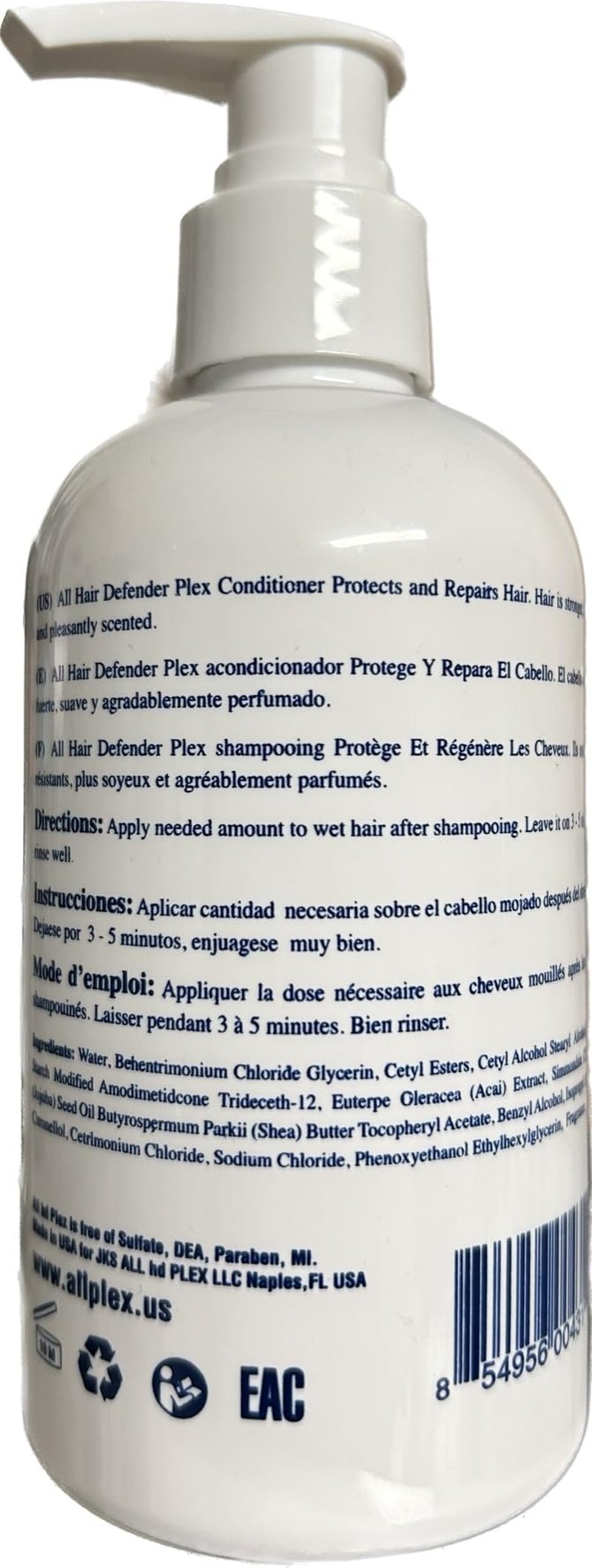 PLEX B.T Amazing Shampoo and Conditioner 8oz Duo - JKS International - Softens, Restores Damaged Hair - Hair Care - Shampoo and Conditioner Set