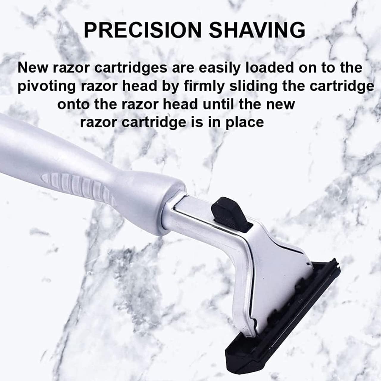 Taconic All‑Metal Heavyweight Chrome Razor – Gillette® Atra-Compatible Twin Blade Handle with 10 Pivot Plus Personna Blades, Ergonomic Grip, Durable Design