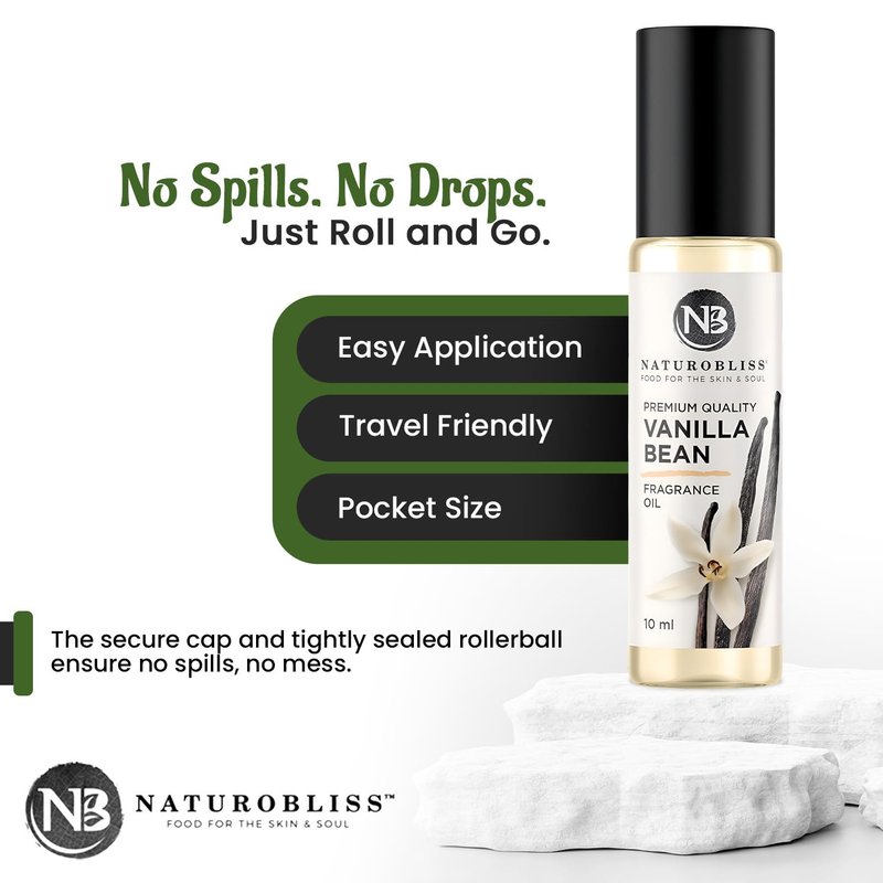 NaturoBliss Vanilla Perfume, Fragrance Oil Roll On 10 ml