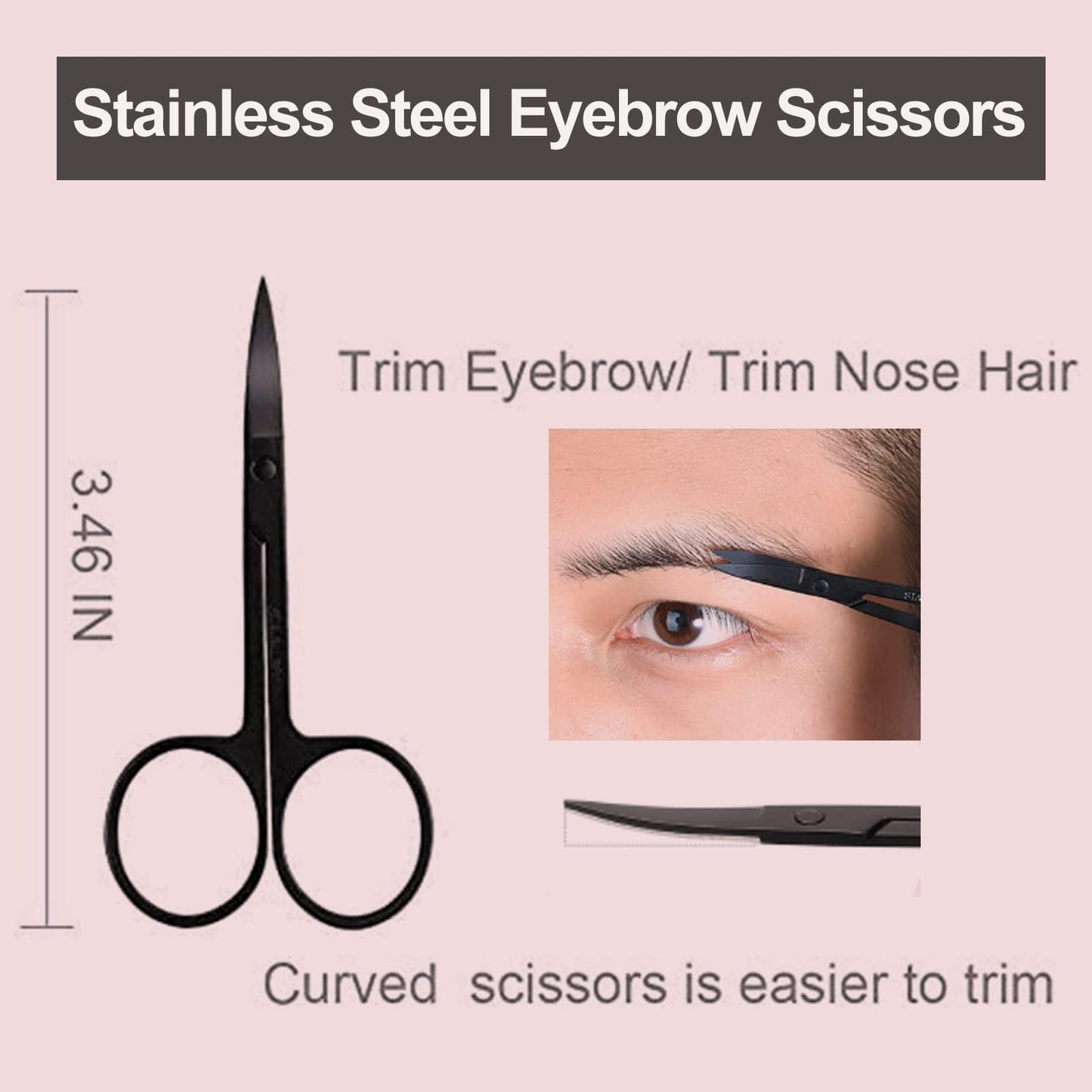 Sunuly Eyebrow Razor, 7 in 1 Brow Kit, Eyebrow Trimmer Set Including Brow Razors, Brush, Scissors, Tweezers, with Plastic Box for Women Men Eyelash Facial Grooming