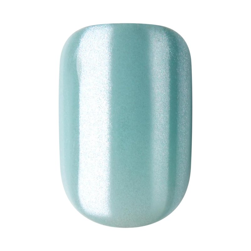 Kiss Impress No Glue Mani Press On Nails - ColorFX 'After Hours' Blue, Short Squoval Shape, 30 Nails Included