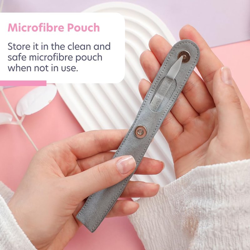 BONA FIDE BEAUTY Glass Cuticle Pusher - Dual Ended Manicure Stick - Premium Czech Tools