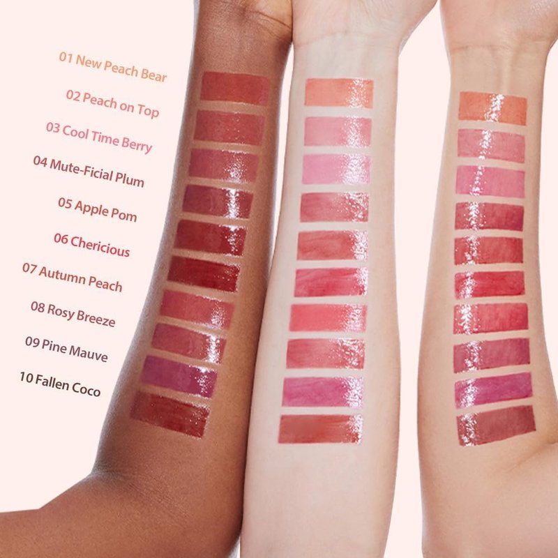 MILKTOUCH Jelly Lip Glow Tint - Hydrating Lip Gloss for Long-Lasting Moisture & Radiant Shine | 03 Cool Time Berry