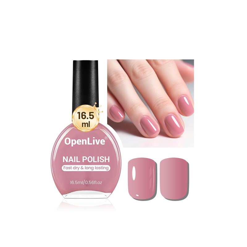 OpenLive Dusty Rose Nail Polish - Quick Drying Light Pink Color | 16.5ml Large Volume for Long Lasting Manicure