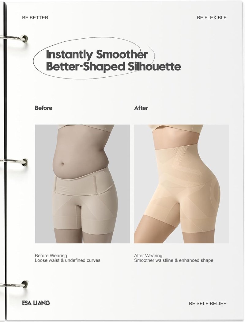 Esa Liang Shapewear Tummy Control Shorts | Seamless High-Waisted Body Shaper for Women