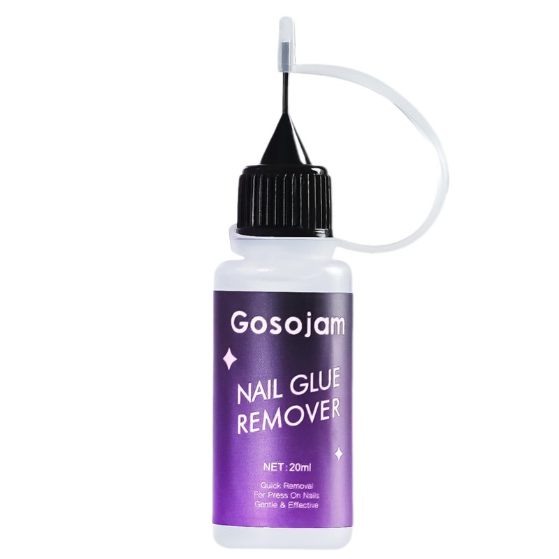 Gosojam Precision Nail Adhesive Remover, 20ml Non-Acetone Pinpoint Solution for Glue Residue Cleanup, Gentle Nail Remover for Press-On Nails & Tips
