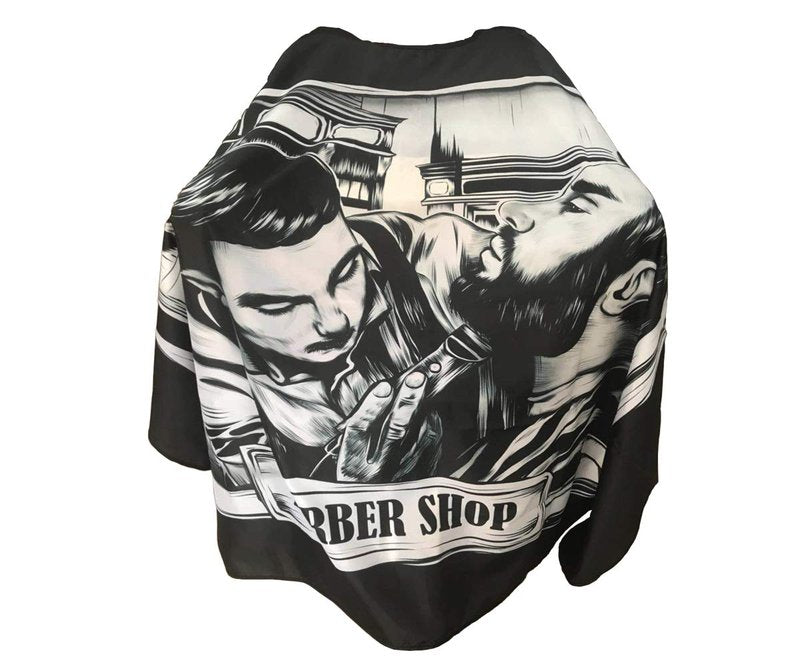 PELOCAPA Barber Cape - Professional Waterproof Hair Cutting Cape with Metal Snap Closure | Large 63" x 56" Comic Style
