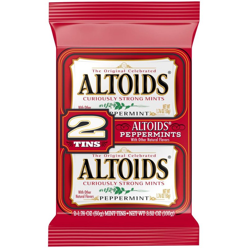 ALTOIDS Peppermint Breath Mint Tins, 3.52 Oz (Pack of 2)