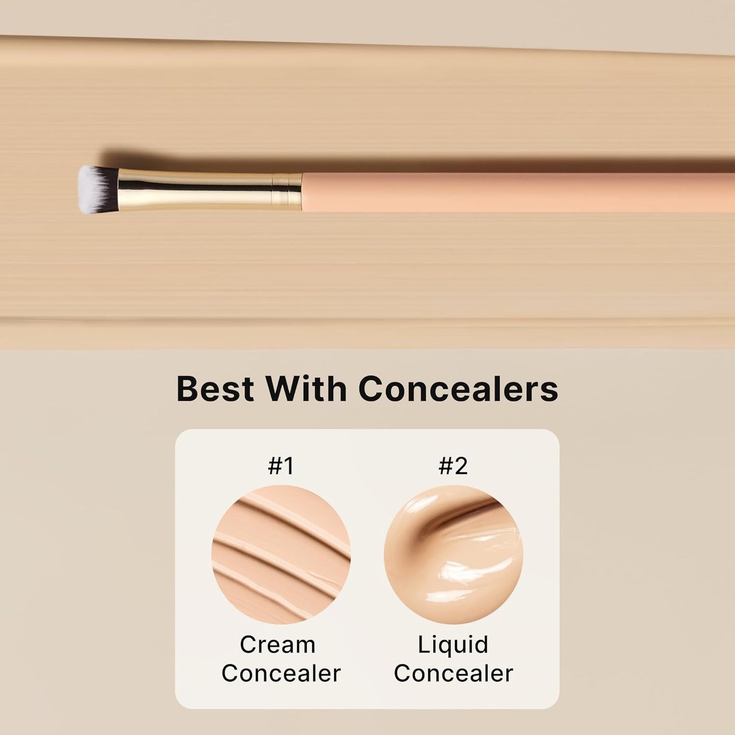 The Tool Lab 238 Layer Concealer Brush - Precision Flat Makeup Brush for Under Eye Coverage