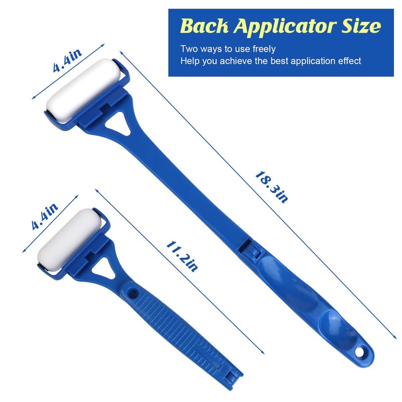 Back Lotion Applicator for Women, Foldable Long Handle Lotion Back Applicator, 3 Reusable Foam Rollers, Effortlessly Apply Moisturizer to Your Back, Ideal Back Lotion Applicator for Skin Cream, Oils