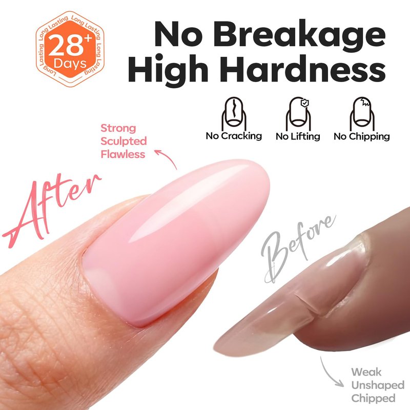 Modelones 510Pcs Nail Tips - Pre-shaped Soft Gel Nail Tips Nail Glue