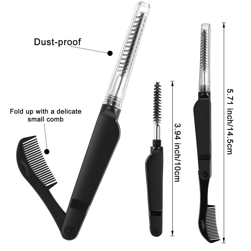 Beard Pen Beard Pencil Filler for Men Beard Filler 4 Tip Pen for Natural Looking Beard 2PCS Beard Pencil & 1PCS Double Head Beard Brush Double Head Four Fork Eyebrow Pencil Eyeliner (Dark Brown)