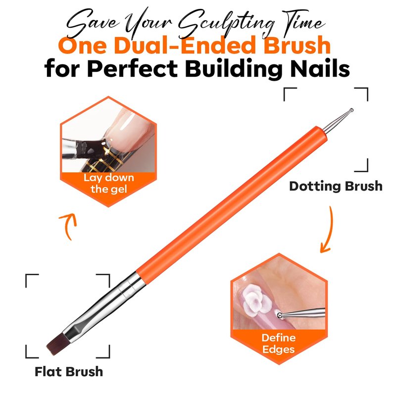 Modelones 510Pcs Nail Tips - Pre-shaped Soft Gel Nail Tips Nail Glue