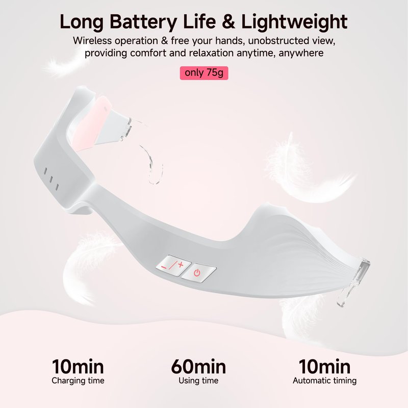 Red Light Therapy Eye Massager with Microcurrent – 3D Contour Design for Dark Circles, Puffiness, Eye Bags & Wrinkles – Under Eye Treatment Device for Fine Lines, Rechargeable & Gentle for Daily Use