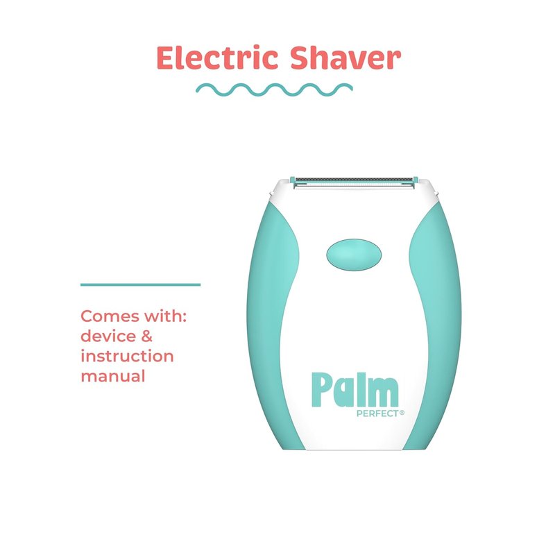 PalmPerfect Electric Shaver for Women - Bi-Directional Triple Blade Razor for Legs & Bikini Line - Portable Wet/Dry Design