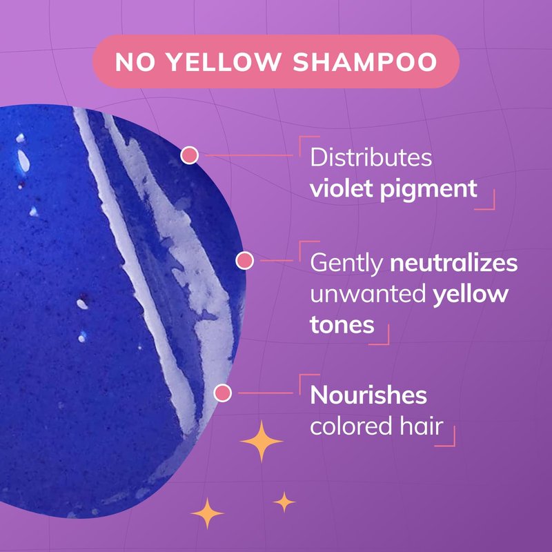 Fanola No Yellow Purple Shampoo - Purple Color Depositing Shampoo for Blondes, Bleached & Grey Hair - Formulated with Violet Pigment to Remove Brassy Tones from Hair (33.8 Fl oz)