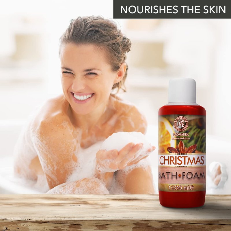 Bath Foam Christmas - 34 Fl Oz (1000ml) - Body Care - Good Sleep - Beauty - Bathing - Body Care - Wellness - Relax - Aromatherapy - Spa - Bubble Baths