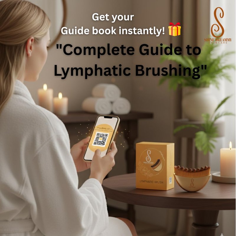 Lymphatic Contour Face Brush-Instruction Included-for Facial Sculpting. Anti-Puffiness, Detox & Lift, Improves Skin Glow & Absorption. Guasha Depuff Lift Brush for Face Neck Chin Massage Tool