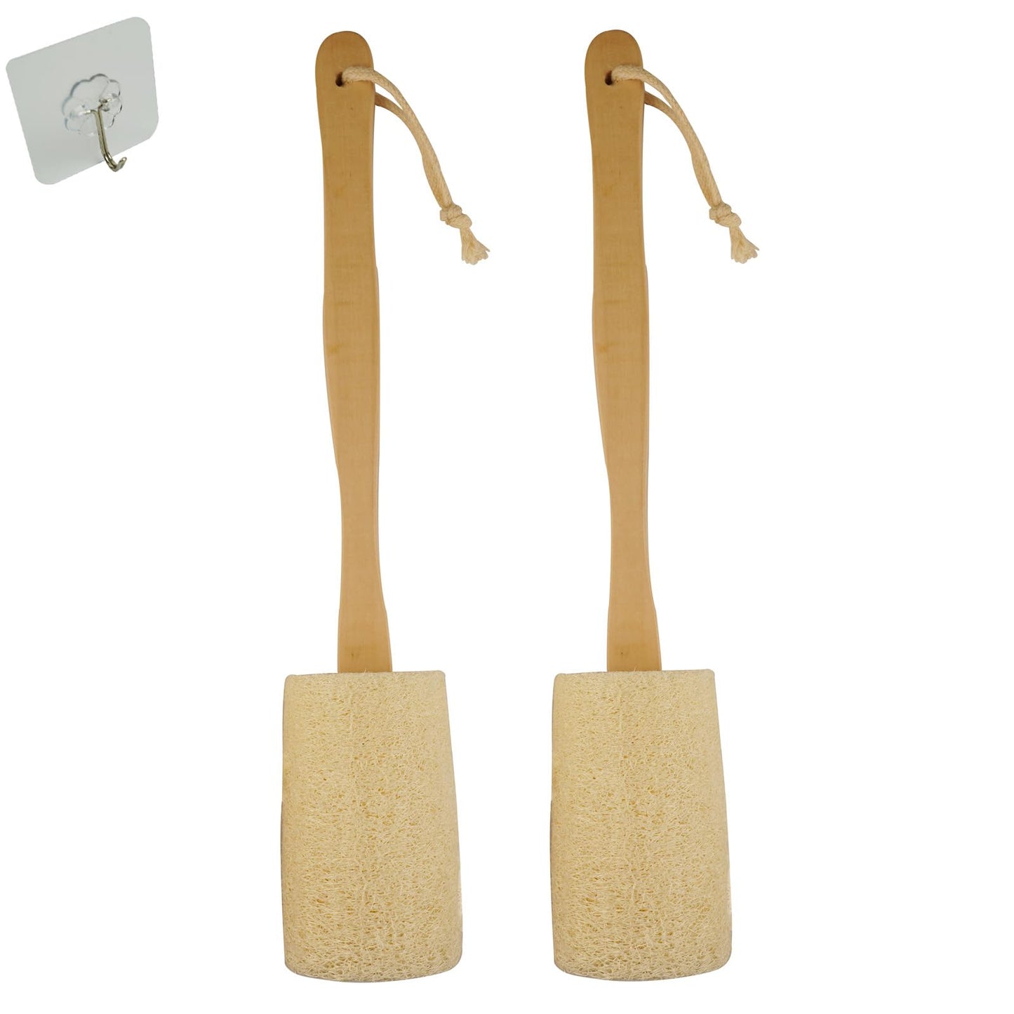Back Loofah Scrub Loofah Sponge Long Handle Loofah Shower Bath Brush On a Stick Body Scrub Brush Scrubber Loofah Exfoliating Body Eco-Friendly Sponge