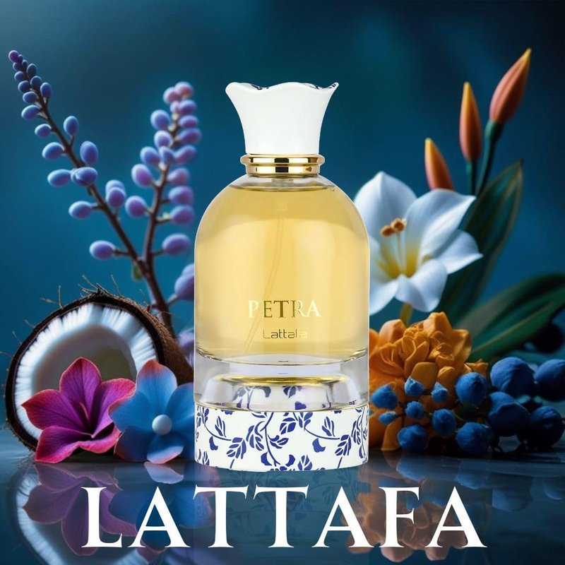 Lattafa Petra Eau de Parfum Spray for Women - Tropical Floral & Fruity Fragrance | 100ml (3.4 Oz) Long-Lasting Luxury Perfume