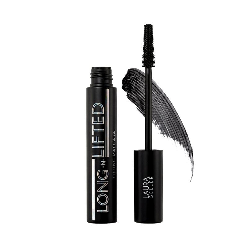 LAURA GELLER Long-n-Lifted Tubing Mascara – Lengthening & Lifting Mascara That Won’t Smudge or Flake – Gentle Tubing Formula Removes with Warm Water – Black