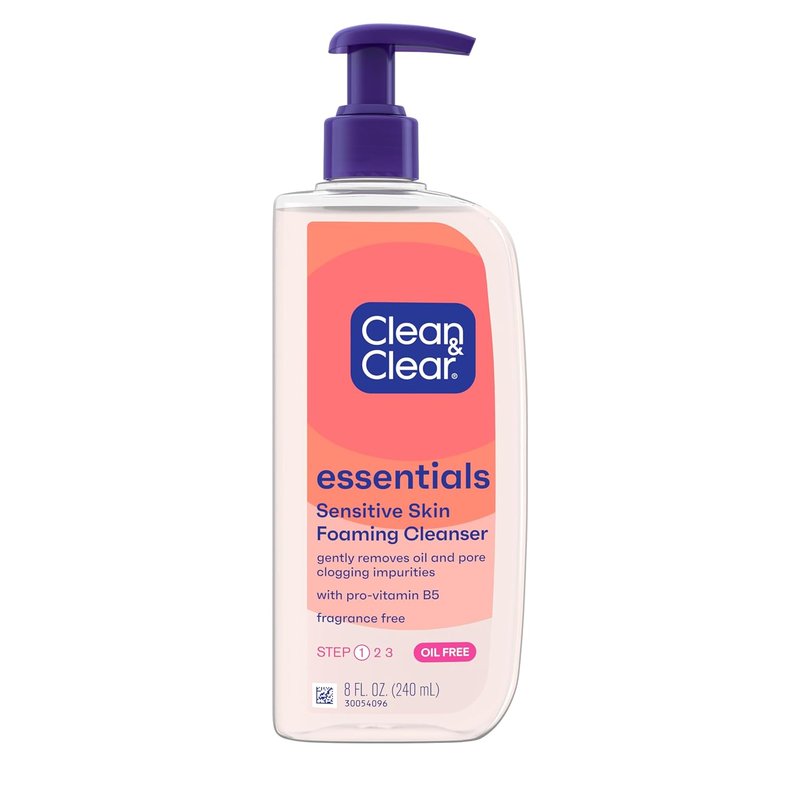 Oil-Free Foaming Facial Cleanser - Daily Face Wash with Pro-Vitamin B5 for Sensitive Skin | 8 fl oz