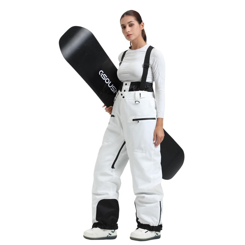 GSOU SNOW Womens Baggy Snowboard Pants Ski Bibs Snow Loose Overalls Waterproof Windproof Insulated Warm