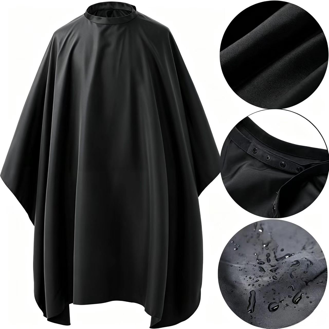 Waterproof Hair Styling Cape - Durable Nylon Haircut Salon Gown with Snap Closure | 50" x 60" | 2-Pack
