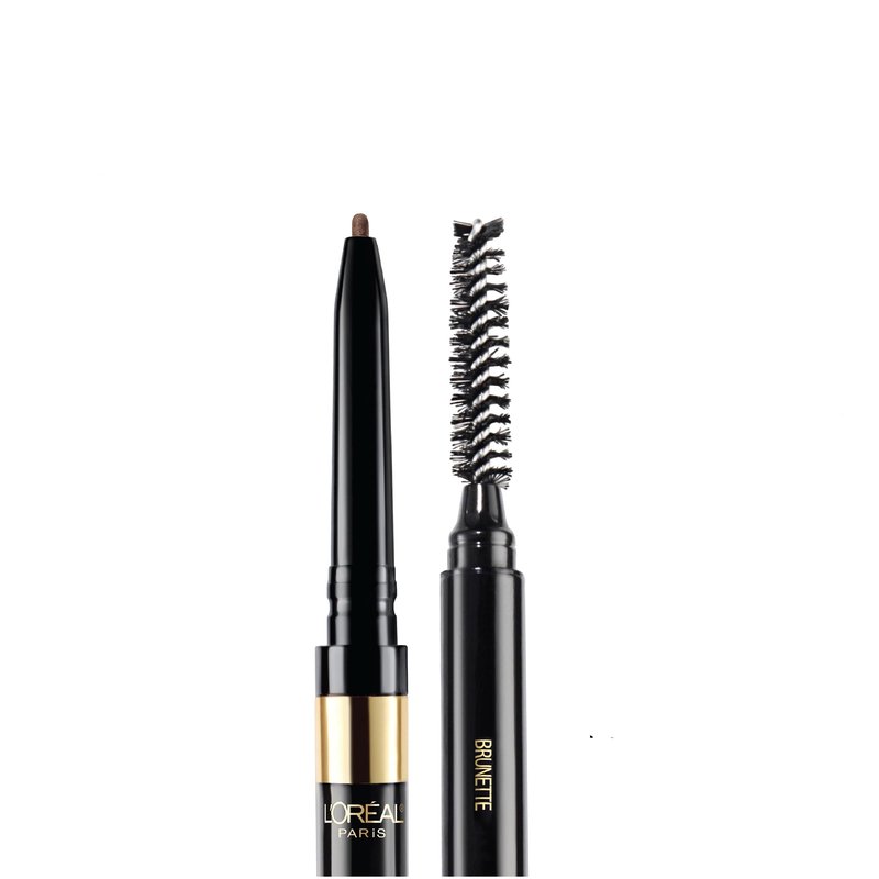 L'Oreal Paris Makeup Brow Stylist Definer Waterproof Eyebrow Pencil, Ultra-Fine Mechanical Pencil, Draws Tiny Brow Hairs and Fills in Sparse Areas and Gaps, Light Brunette, 0.003 Ounce (Pack of 2)